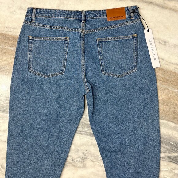 NWT Northsider NTH Steve Baggys Denim Blue Crop Buttonfly Denim Jeans Size XL/16 - Picture 3 of 9